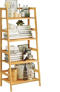 VIAGDO Badezimmerregal Badregal, Leiterregal mit 4 Ebenen, Bücherregal, Schuhregal, Pflanzenrega…