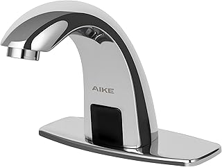 AIKE AK7500 Berührungsloser Wasserhahn Badezimmer, Automatischer Sensor Wasserhahn Einlochmontag…
