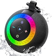 UOHHBOE Bluetooth Lautsprecher Dusche IPX7 Shower Speaker mit Vakuum-Saugfuß 24 Std. Spielzeit B…