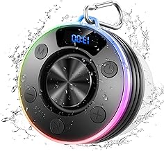 Wasserdichter Bluetooth Duschlautsprecher mit Zeitanzeige, IPX7 Waterproof Shower Speaker, Starke…