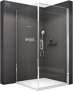 Bernstein Duschkabine ESG-Glas Duschabtrennung EX416S mit Nano, Eck-Dusche mit Hebe-Senk-Mechanis…