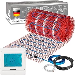 VILSTEIN® Elektrische Fußbodenheizung [150W/m²] – Bodenheizung Elektrisch geeignet für Lamina…