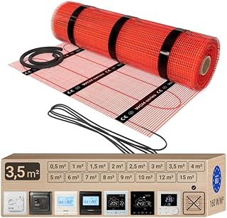 Elektrische Fußbodenheizung 160W/m² – Heizmatte für verschiedene Bodenbeläge – Dünnbett-Bode…