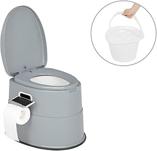 Bonnlo Campingtoilette Tragbare Reisetoilette, Abnehmbarer Inneneimer Mobile Toilette Mit Sitz, D…