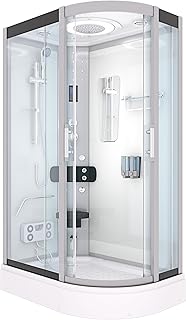 AcquaVapore Dampfdusche Sauna Dusche Duschkabine D60-70T2R-EC 80×120 cm mit 2K Scheiben Versiegelung