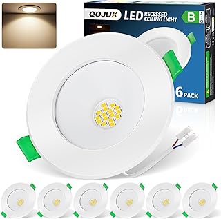 LED Einbaustrahler 230V Energieklasse B, 5W 800LM Neutralweiß LED Spot 68-80mm Lochmaß, IP44 De…