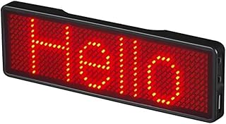DollaTek Kabellose, wiederaufladbare LED-Namensschildkarte, DIY, programmierbare, scrollende Nach…