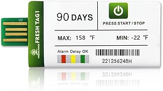 Freshliance USB Temperatur Datenlogger mit 30000 Messwerte, Einweg Temperaturschreiber mit PDF CS…
