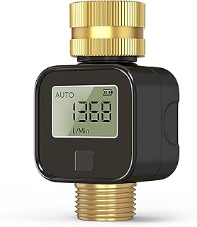 Wasser-Durchflussmesser mit Messinggewinde – Misst Durchflussrate in Echtzeit – Ideal für Wo…