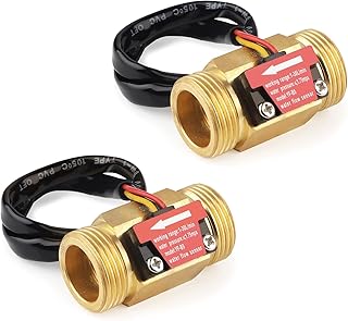 SWAWIS 2 Stück G3/4 Wasserdurchflusssensor, Durchflusssensor Wasser 3/4“ Durchflussmesser, Wass…