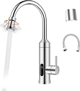 HOGART Elektrische Wasserhahn mit Durchlauferhitzer 230v für Küche, Garten, Bad, Wohwagen, Camp…