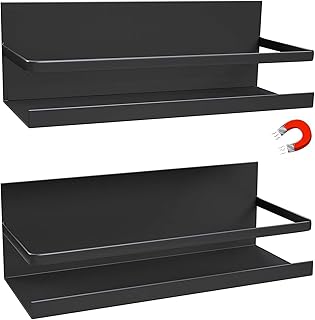 Dreamhigh® 2 Stück Kühlschrank Regal Magnetisch, Maximale Belastung 5 KG, Gewürzregal magneti…