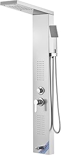 VEVOR Duschpaneelsystem, 5 Duschmodi, LED-Duschpaneelturm, Regenfall, Wasserfall, 2 Körpermassag…
