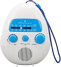 Sarini Wasserdichtes kabelloses FM-Badezimmerradio,tragbares AM-FM-Duschradio,eingebauter Lautspr…