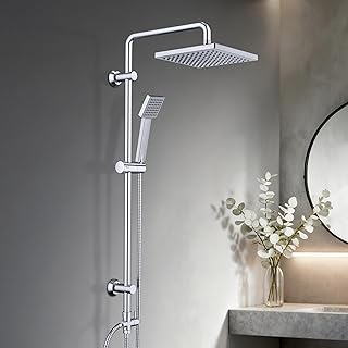 JOHO Edelstahl Regendusche Set, Wassersparend Duschset ohne Armatur, Duschsystem, Überkopfbrause…