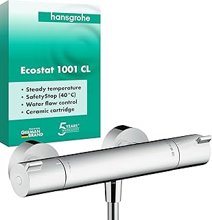 hansgrohe Ecostat 1001 CL – Duschthermostat Aufputz, Duscharmatur mit Sicherheitssperre (SafetySt…
