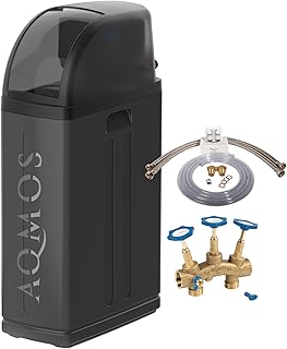Aqmos R2D2-48 BLACK EDITION Wasserenthärtungsanlage mit Anschlussset 1″ und Montageblock 1″ | En…