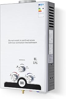 CO-Z 8L Gasdurchlauferhitzer LPG mit Sommer-Winter-Muster Tankless Warmwasserbereiter Tragbar Dur…