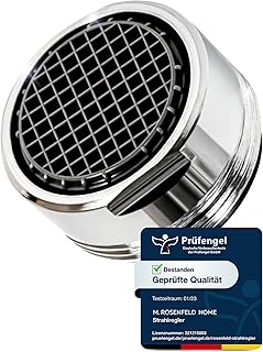 M. ROSENFELD HOME Strahlregler Wasserhahn Aufsatz Küche & Bad M24 Wassersparen 5 l/min – High Te…