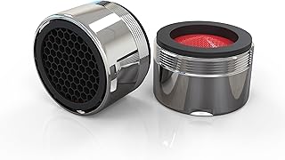 3er Set Sparstrahlregler für Wasserhähne M24x1 Außengewinde – Wasserhahn Aufsatz ABS-Filter 4,…