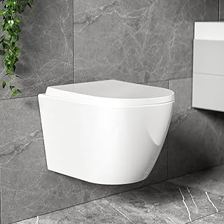 Spülrandloses Hänge-WC, Leises Und Wassersparendes Hochleistungs-Spülsystem, Wand-WC Mit Abneh…