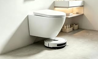 Spülrandlose Toilette mit Toilettendeckel,Hänge-WC aus Keramik, Moderne Toilette WC Set,Toilett…