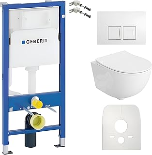 Lavita Duofix Basic Vorwandelement + Lavita Wand Tiefspül WC Dalia Weiß Spülrandlos Tornado Sp…