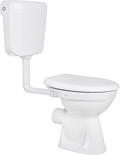 Belvit Stand WC mit Spülkasten komplett, Toilette mit Spülkasten komplett, Tiefspüler, WC Set …