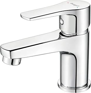 Ibergrif Wasserhahn Bad Chrom – Kompakte Mischbatterie für Kalt- und Warmwasser, Einhand-Waschti…