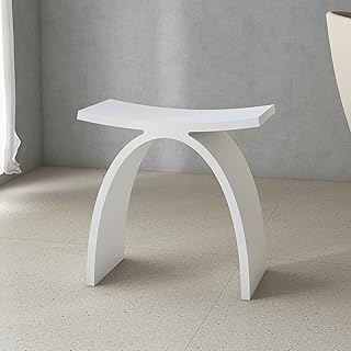 Duschhocker Modern Duschstuhl für Senioren 150 kg, Rutschfester Badhocker luxuriöser Kunststein…