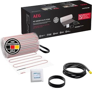 AEG elektrische Fußbodenheizung, Komplettset 2,5 m², 200 W/m², Comfort Turbo Thermo Boden TBS …