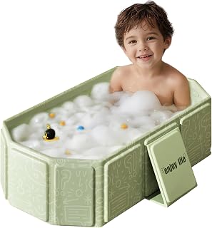 Faltbare Kinderbadewanne – Multifunktionale Badewanne für Dusche, platzsparend und tragbar, id…