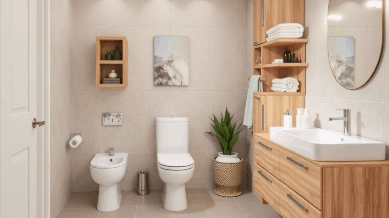 Platz schaffen im kleinen Bad